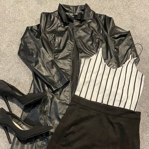 Black leather jacket